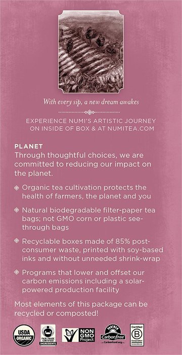 Numi Organic Tea Variety Pack - Numi's Collection, Assorted Full Leaf Tea and Teasan, 18 Count Tea Bags N92