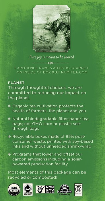 Numi Organic Tea Variety Pack - Numi's Collection, Assorted Full Leaf Tea and Teasan, 18 Count Tea Bags N98