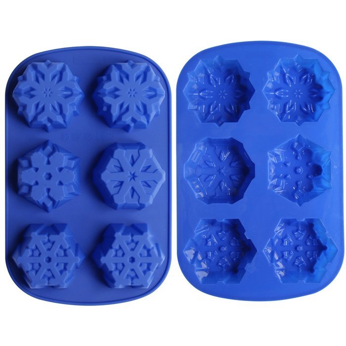 Ozera 2 Pack Silicone Ice Cube Tray Molds Candy Mold Cake Mold Chocolate Mold, 15 Cavity, Blue N13