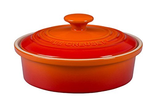 Le Creuset of America Stoneware Camembert Baker, 20-Ounce, Flame