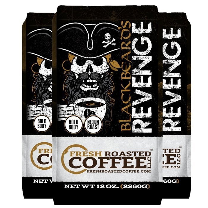 2 Lb. Bag, Blackbeard's Revenge, Whole bean coffee, Fresh Roasted Coffee LLC. N3