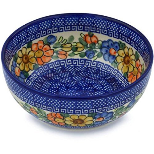 Ceramika Bona H8100G Polish Pottery Ceramic Bowl Hand Painted, 7-Inch