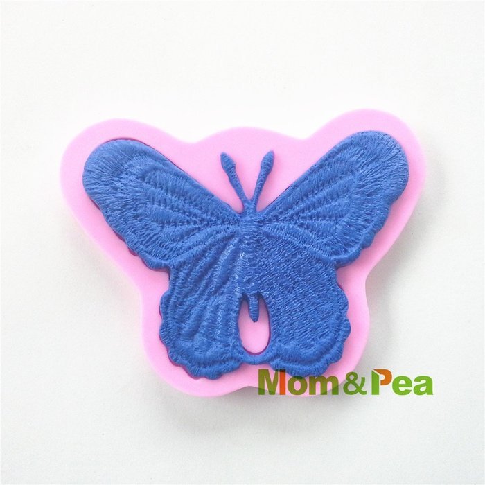 Mom&pea 0517 Butterfly Lace Shaped Silicone Mould for Fondant Cake Sugar Paste Cake Decoration 3d Cake Toppers...