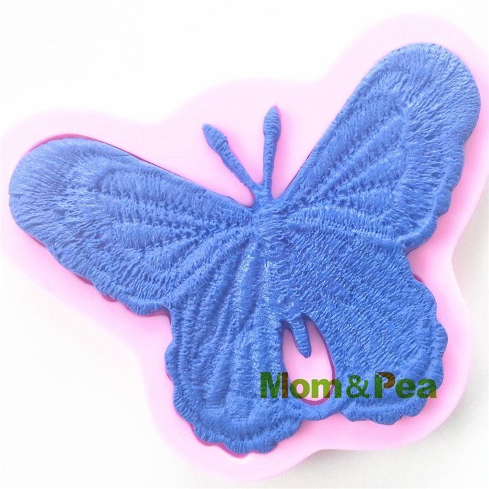 Mom&pea 0517 Butterfly Lace Shaped Silicone Mould for Fondant Cake Sugar Paste Cake Decoration 3d Cake Toppers... N3
