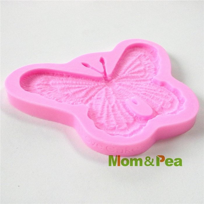 Mom&pea 0517 Butterfly Lace Shaped Silicone Mould for Fondant Cake Sugar Paste Cake Decoration 3d Cake Toppers... N5