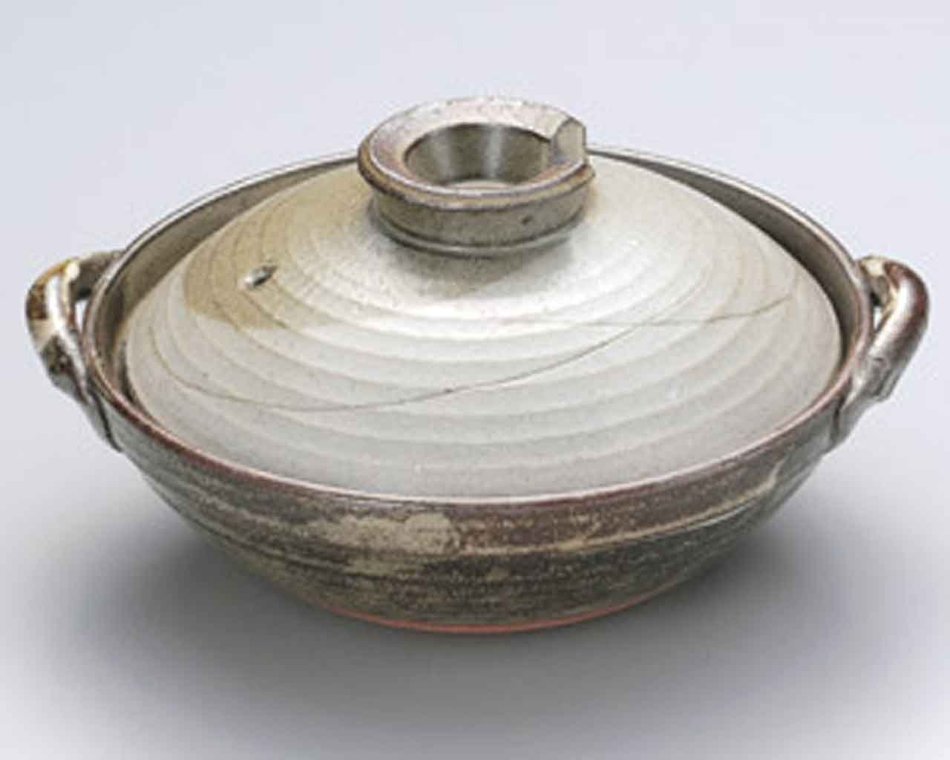 Kyoto-Iori for 3-4 persons 9.8inch Donabe Japanese Hot pot Grey Ceramic Made in Japan