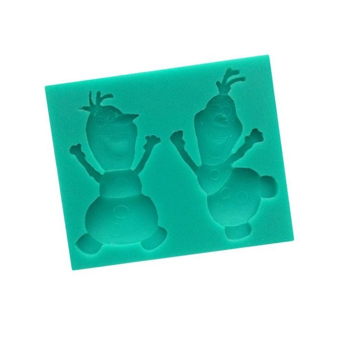 TANGCHU Soft Silicone Cake Mold Frozen Olaf Shape Green