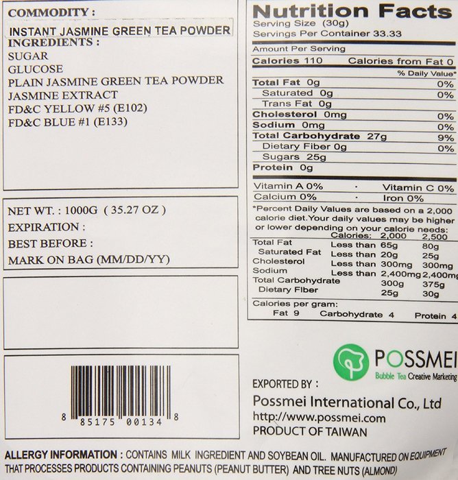 Possmei Bubble Tea Mix Instant Powder, Taro, 2.2 Pound N58