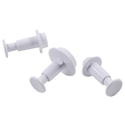 Lariy Round Plastic Fondant Plunger Cutters Christmas Fondant Cake Decorating Tools white N4