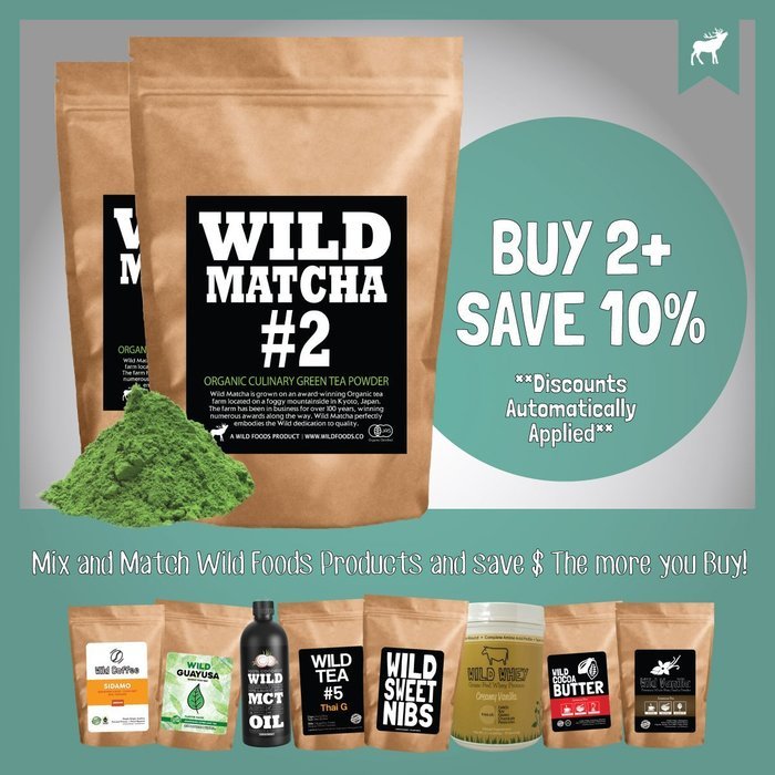 Organic Matcha Green Tea Powder, Wild Matcha #2 Culinary Grade, Authentic Japanese Matcha Grown In The Mountains... N3