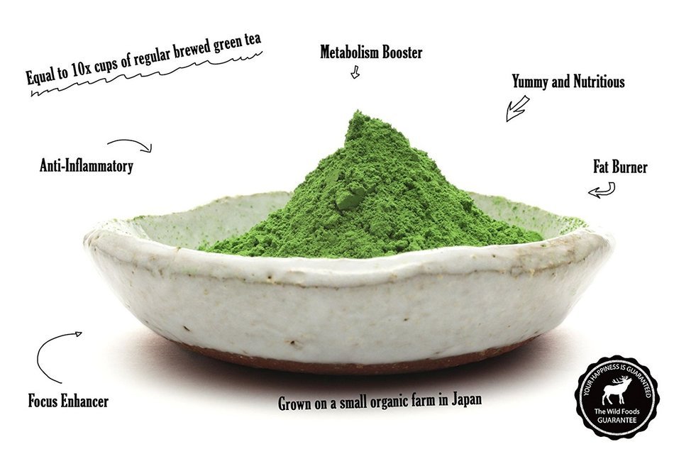 Organic Matcha Green Tea Powder, Wild Matcha #2 Culinary Grade, Authentic Japanese Matcha Grown In The Mountains... N5