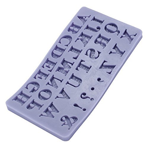 "Alphabet Silicone Mold Capital Letter Punctuation Fondant Biscuit Cake Mould" shopping N3
