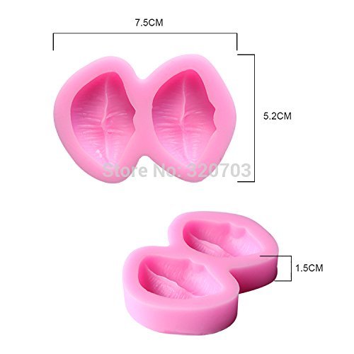 1pcs, Red Lips Shape Silicone Mold, for Fondant Cake Mold, Bakware Tools, Soap ,Sugar Tool N3