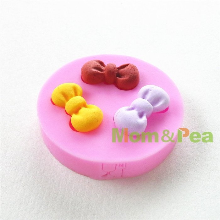 Mom&pea 0654 Mini Bowknots Shaped Silicone Mould for Fondant Cake Sugar Paste Cake Decoration 3d Cake Toppers... N2