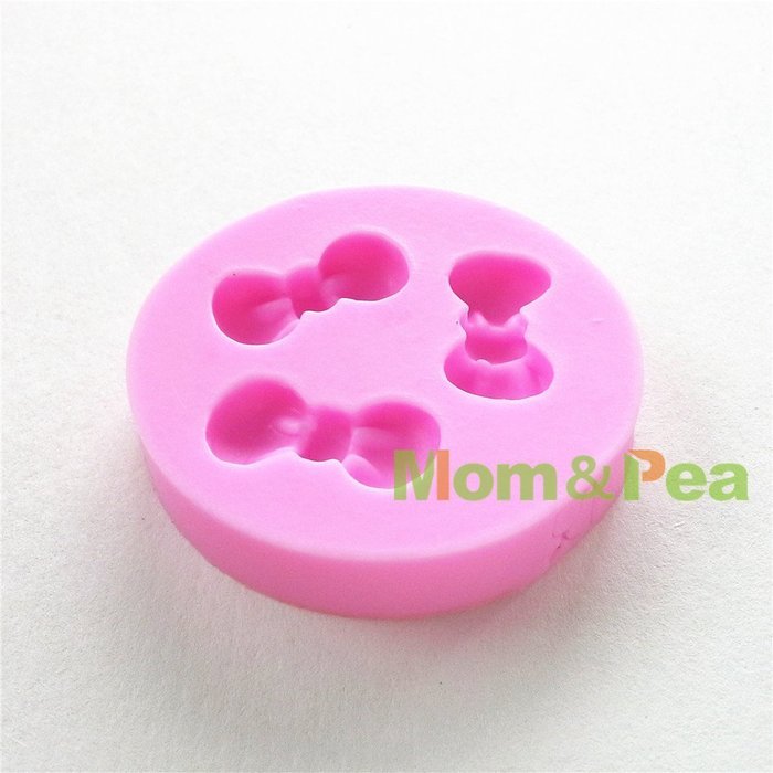 Mom&pea 0654 Mini Bowknots Shaped Silicone Mould for Fondant Cake Sugar Paste Cake Decoration 3d Cake Toppers... N4