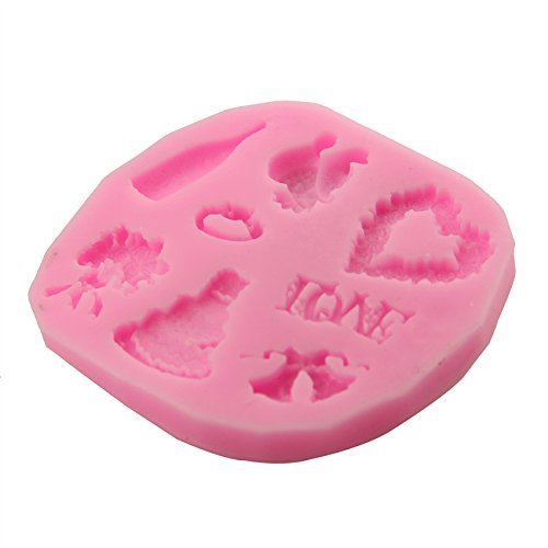 Mr.S Shop 3D Red Wine Ring Bell Garland Cake Silicone Mold Fondant Chocolate Soap Mold Cake Decorating Tools ,... N3