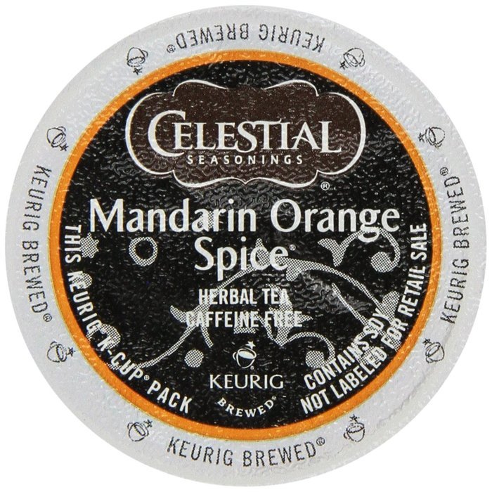 Celestial Seasonings Mandarin Orange Spice Herbal Tea K-Cup 48 K-Cups for Keurig Brewers