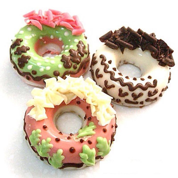 Tifan Silicone Mini Donut Pan, Muffin Cups, Cake Mold, Biscuit Mold, 18 Cavity, Red N8