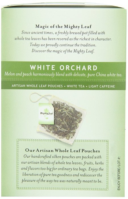 Mighty Leaf Tea, White Orchard, 15-Count Whole Leaf Pouches 1.32 Oz. (Pack of 3) N4