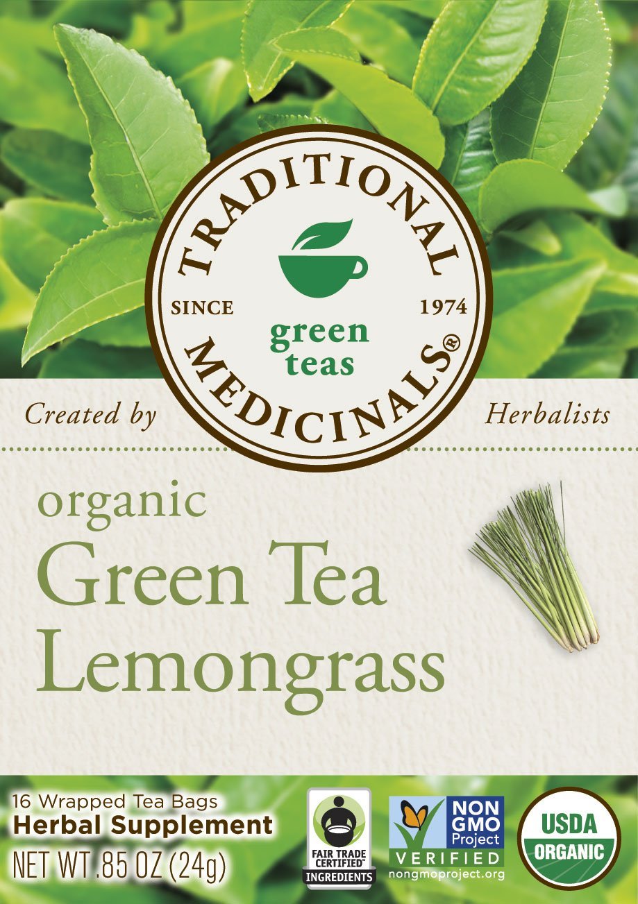 Traditional Medicinals Organic Green Tea Ginger Tea, 16 Tea Bags (Pack ...