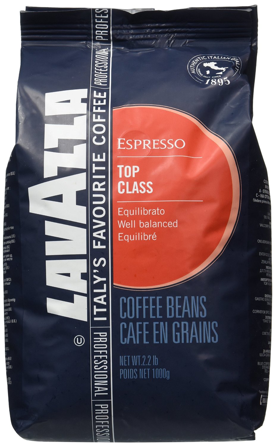Lavazza Top Class Espresso Whole Beans Coffee 2.2lb/1kg free image download