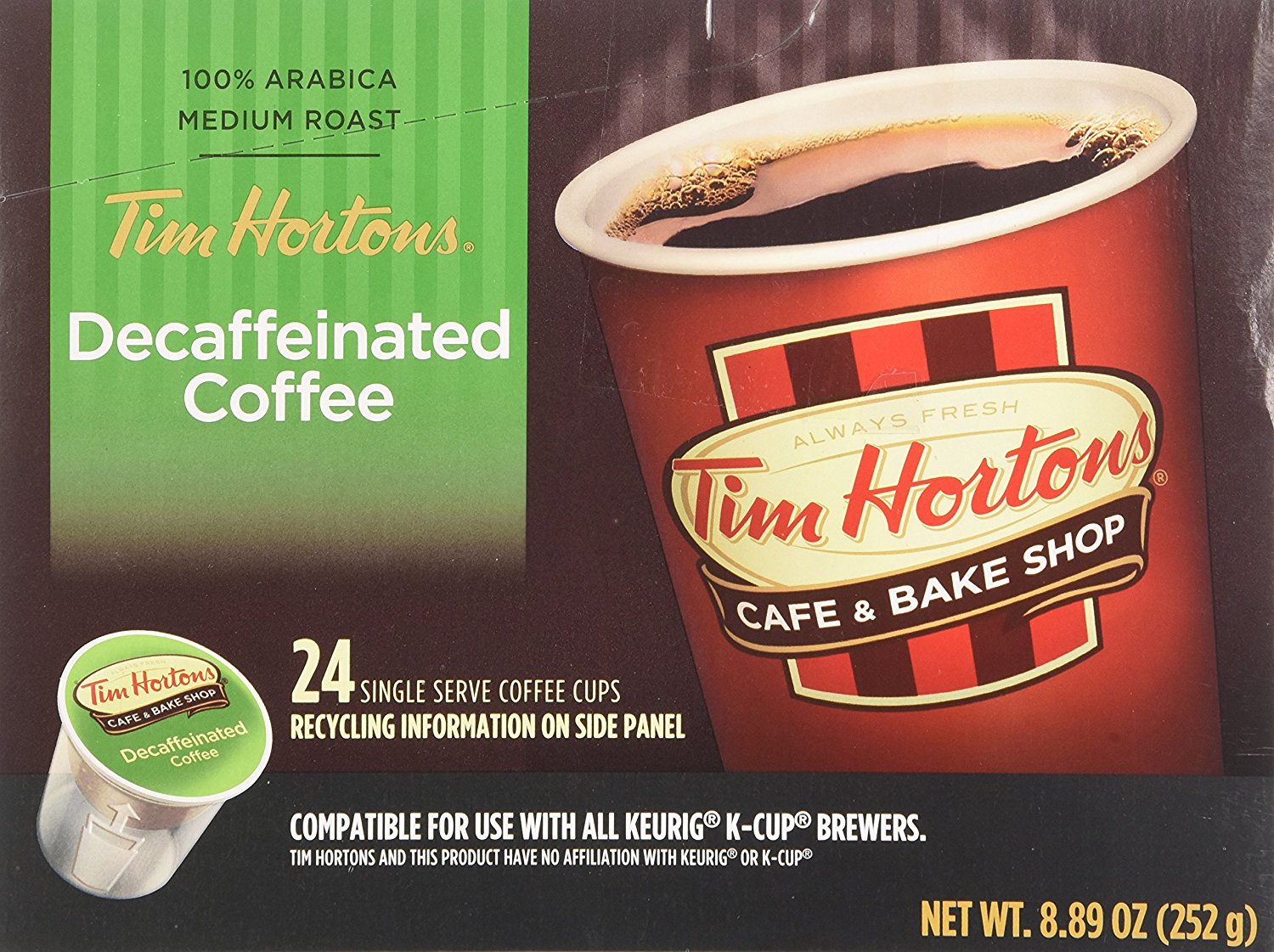 Tim Hortons DECAF Single Serve Coffee 48 Count N3 free image download