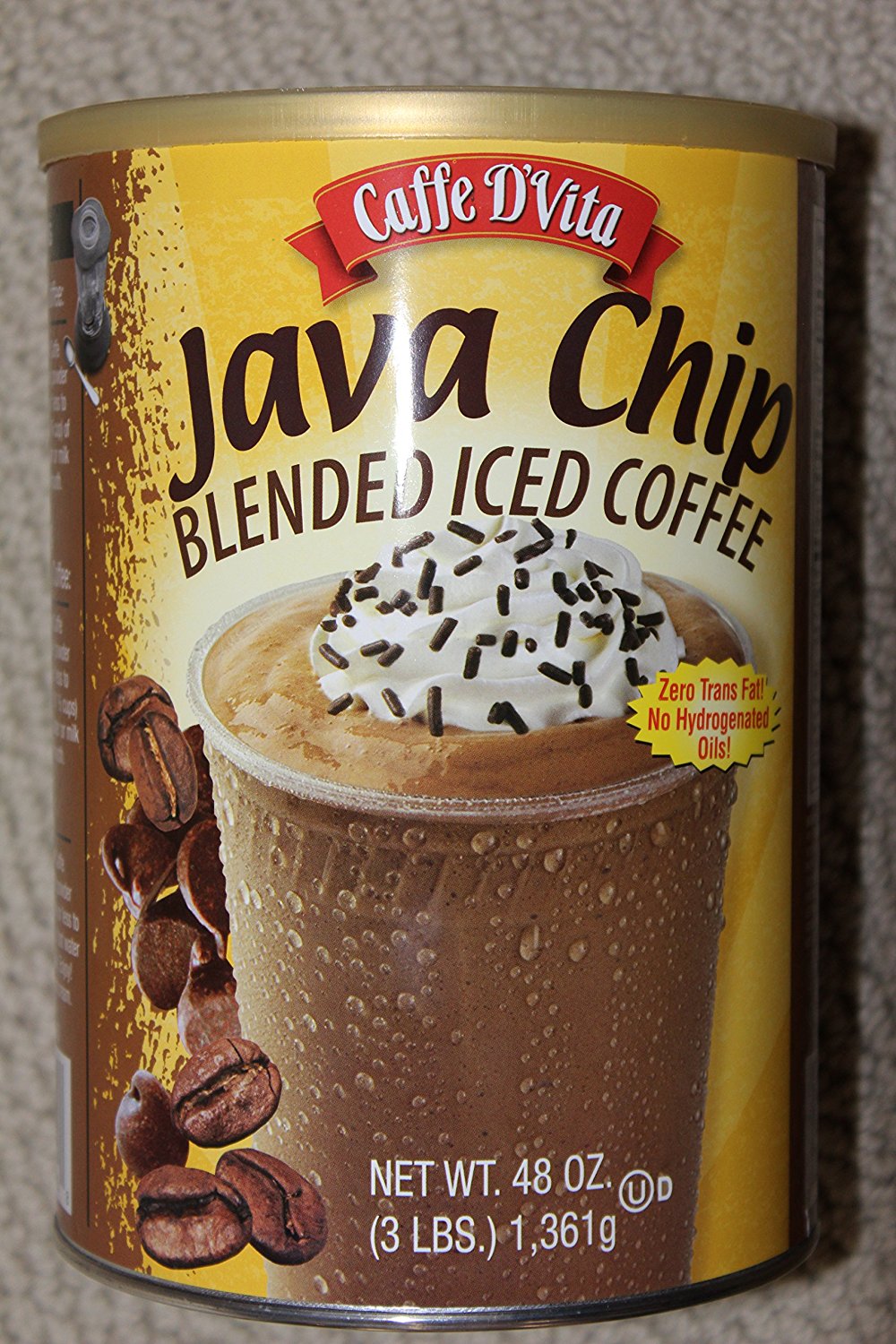 Caffe D'vita Java Chip Latte Blended Iced Coffee Mix - Gluten Free! - 3 ...