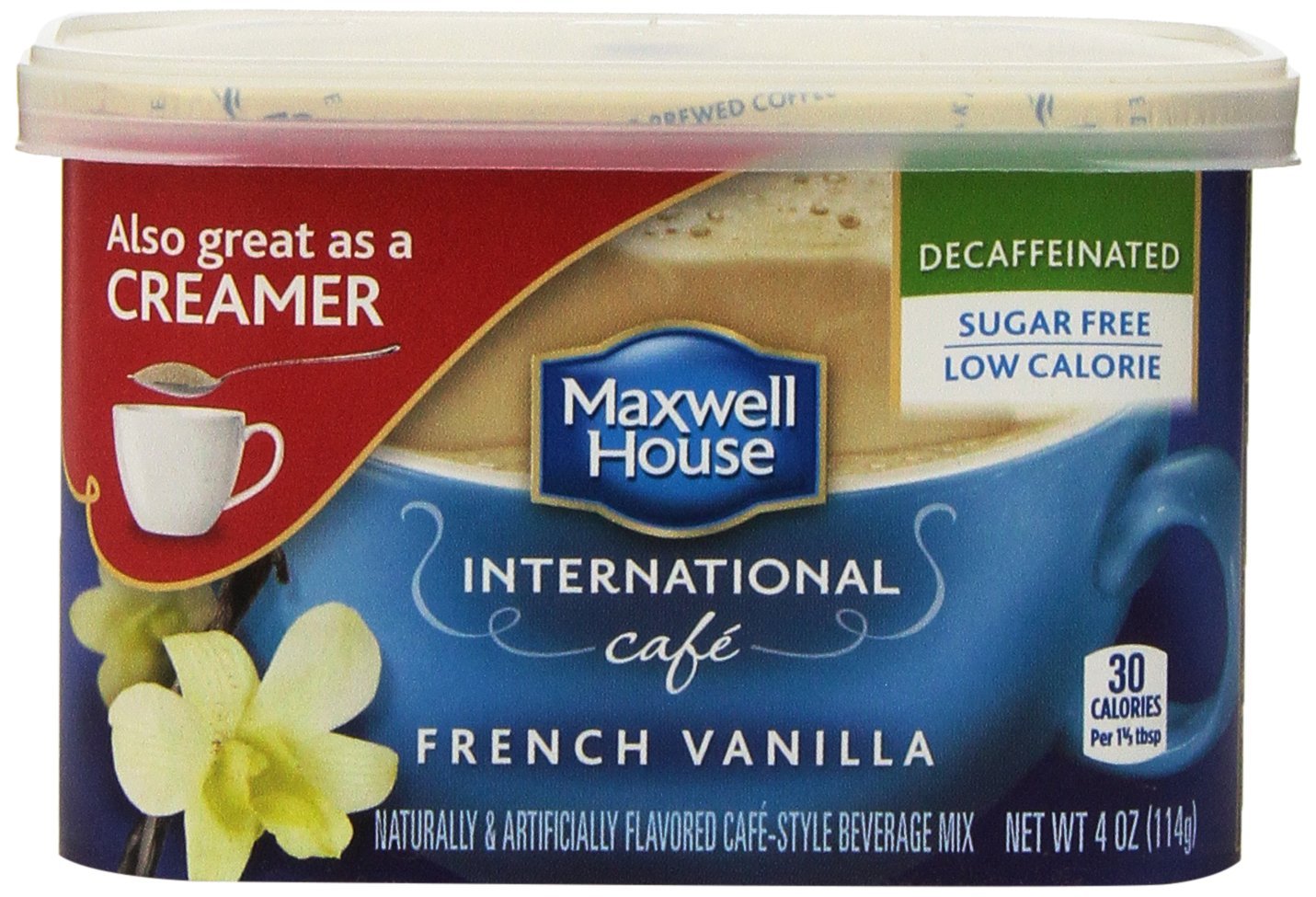 Maxwell House International Coffee Decaf Sugar Free French Vanilla Cafe ...