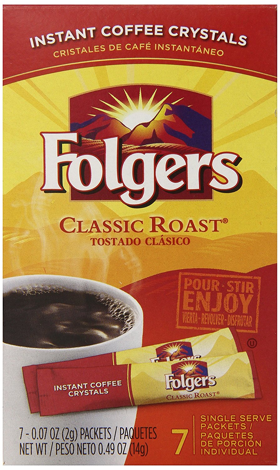 Folgers Classic Instant Coffee 7 Count Single Serve 12 Pack free image ...