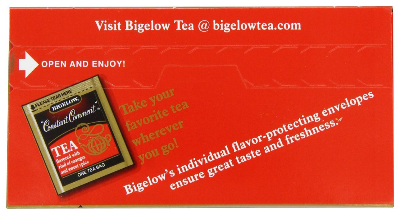 Bigelow constant comment tea 20 count boxes pack of 6 n5 free image