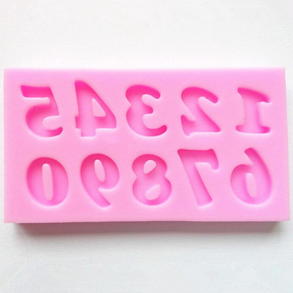 Bhbuy New Mini Number Silicone Handmade Fondant Mould Cake Decorating ...