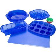 Classic Cuisine 18 Piece Silicone Bakeware Set, Red N4