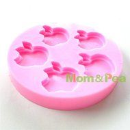 Mom&amp;pea 0615 Apples Shaped Silicone Mould for Fondant Cake Sugar Paste Cake Decoration 3d Cake Toppers Mold 8.7... N4