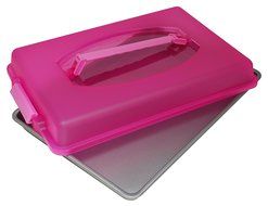 OvenStuff Non-Stick 15.5 Inch x 10.5 Inch Cake Pan with Covers and Handles