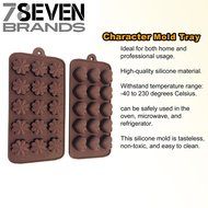 78Seven Bakeware Silicone Kitchen BUNDLE Set. 12 Slot Pink Muffin Pan-12 Cupcake Holders- 2 Character Molds, Hearts... N2