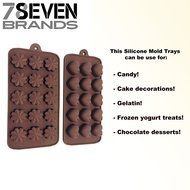 78Seven Bakeware Silicone Kitchen BUNDLE Set. 12 Slot Pink Muffin Pan-12 Cupcake Holders- 2 Character Molds, Hearts... N3