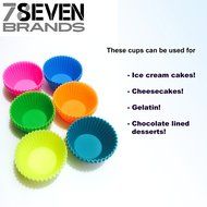 78Seven Bakeware Silicone Kitchen BUNDLE Set. 12 Slot Pink Muffin Pan-12 Cupcake Holders- 2 Character Molds, Hearts... N5