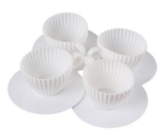 YIJIA 4PCS/set Silicone Cupcake Cups with Saucers Multifunction Cake Molds Cups Muffin Cups Cake Decorating Baking...