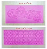 Lace Silicone Fondant Mold Wedding Cake Mould Decoration Baking Tool (Love Heart+Totems) (PURPLE, 1) by warm-smile