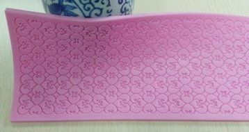 Lace Silicone Fondant Mold Wedding Cake Mould Decoration Baking Tool (Love Heart+Totems) (PURPLE, 1) by warm-smile N3