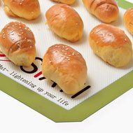 SIAYI Silicone Baking Mat Non-Stick Non-Skid Reusable Easy to Clean Baking Mat Set Multiple Sizes 3PCS Green N6