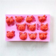 Wocuz W0554 Cats Expressions Candy Making Silicone Mold Cake Decoration Mould Fondant Chocolate Small Pastry Tool