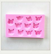 Wocuz W0554 Cats Expressions Candy Making Silicone Mold Cake Decoration Mould Fondant Chocolate Small Pastry Tool N2