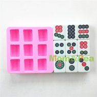 Mom&amp;pea 0612 Mahjong Bing Shaped Silicone Mould for Fondant Cake Sugar Paste Cake Decoration 3d Cake Toppers Mold...