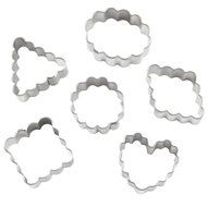 Wilton 2308-1205 Mini Metal Cookie Cutters, Geometic Crinkle, 6-Piece N2