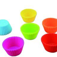 VIVOHOME 24 Pack Reusable and Non-stick Silicone Mini Cupcake Baking Muffin Cups Liners/ Candy Chocolate Holders... N5