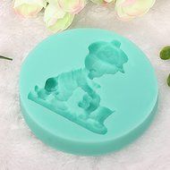 Kid And Dog Cake Mold Silicone Handmade Soap Mold N2