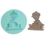 Kid And Dog Cake Mold Silicone Handmade Soap Mold N6