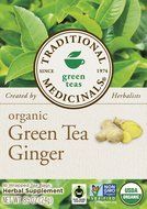 Traditional Medicinals Organic Green Tea Ginger Tea, 16 Tea Bags (Pack of 6) N2