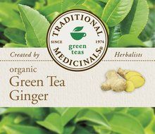 Traditional Medicinals Organic Green Tea Ginger Tea, 16 Tea Bags (Pack of 6) N6
